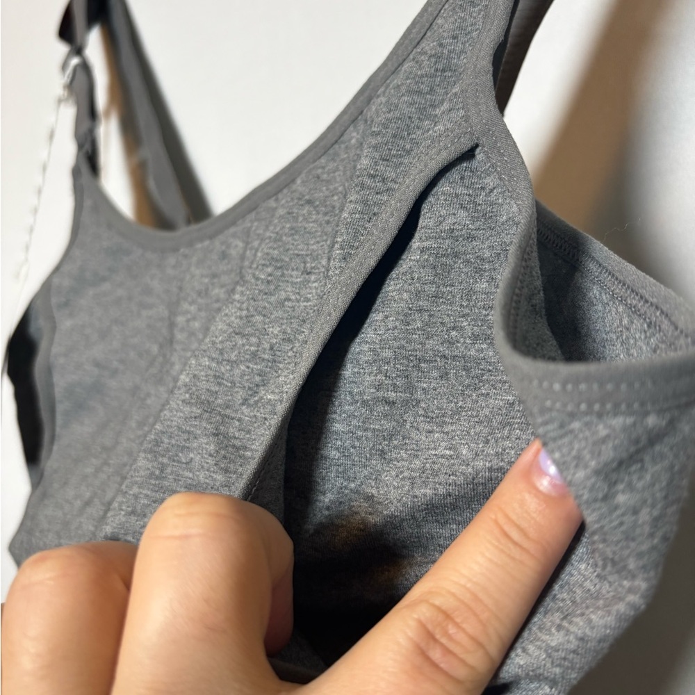 Momcozy Womens Nursing Pumping Bra Large Gray Adjustable Strap Back Stretch NEW - Picture 2 of 7